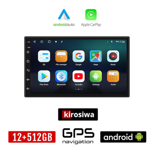 Kirosiwa Car Audio System for Volkswagen Lupo 1998-2005 (Bluetooth/USB/AUX/WiFi/GPS/Apple-Carplay/Android-Auto) with Touch Screen 7"