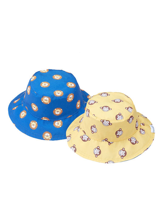 Flapjackkids Kids' Hat Fabric Sunscreen Lion Monkey Blue