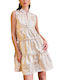 Lace Φόρεμα με Βολάν Off White