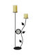Candle Holder Metal in Black Color 22x54x12cm 1pcs