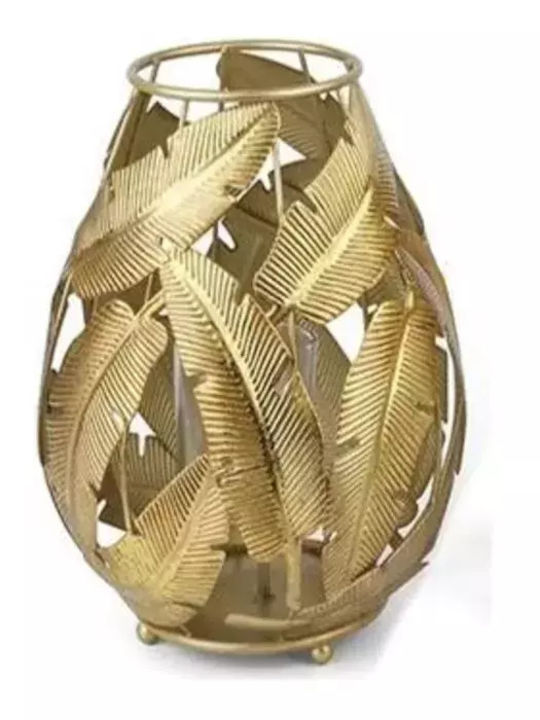 Kare Design Kerzenhalter Glas in Gold Farbe 1Stück