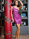 Summer Mini Dress for Wedding and Christening Fuchsia