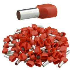 Insulation Double Muff 2x1.5/8 Red 100 Pieces