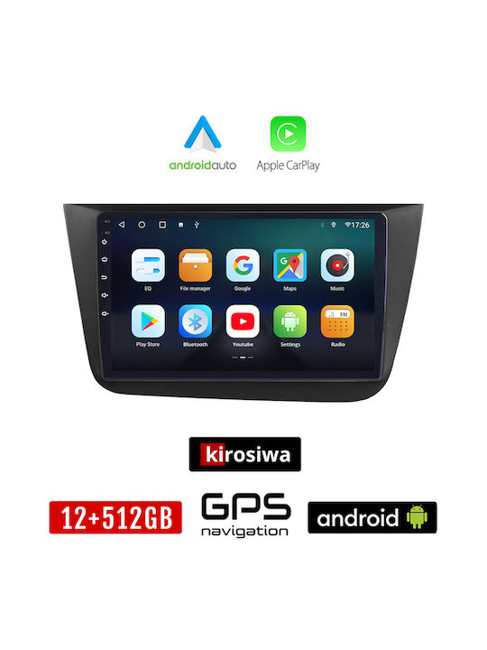 Kirosiwa Ηχοσύστημα Αυτοκινήτου για Seat Toledo 2004-2009 (Bluetooth/USB/AUX/WiFi/GPS/Apple-Carplay/Android-Auto) με Οθόνη Αφής 9"