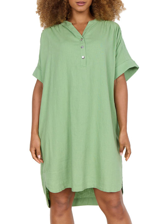 Soya Concept Midi Shirt Dress Dress Green