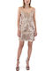 Sommer Mini Abendkleid Bronze