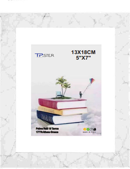 Tpster Wooden Photo Frame with White Frame