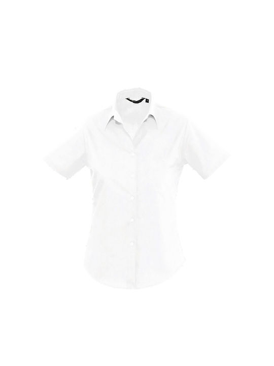 Sol's Women's Short Sleeve Shirt White