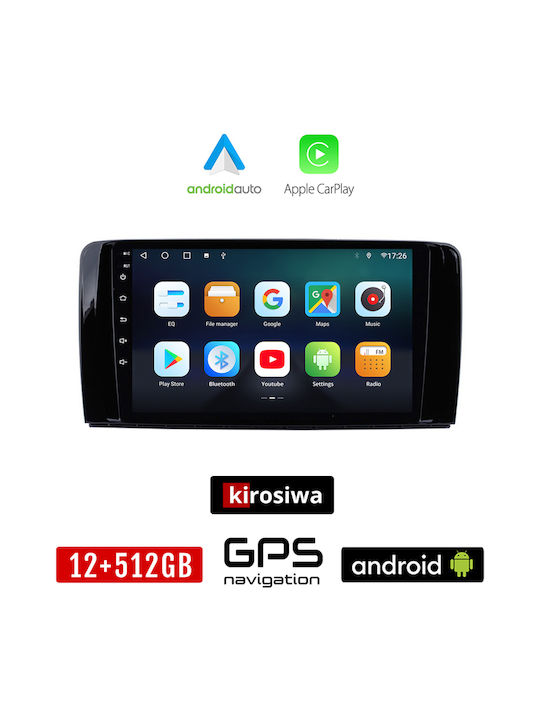 Kirosiwa Sistem Audio Auto pentru Mercedes-Benz Clasa R (W251) 2006 - 2015 (Bluetooth/USB/WiFi/GPS/Apple-Carplay/Android-Auto) cu Ecran Tactil 9"
