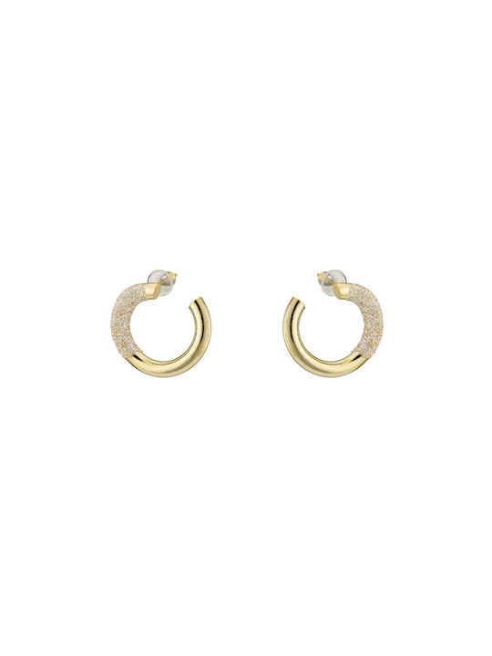 Loisir Earrings Hoops Gold Plated