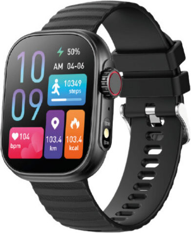 Aiwa SW-A700 Smartwatch με Παλμογράφο (Μαύρο)