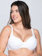 Luna Bikini Bra with Adjustable Straps White