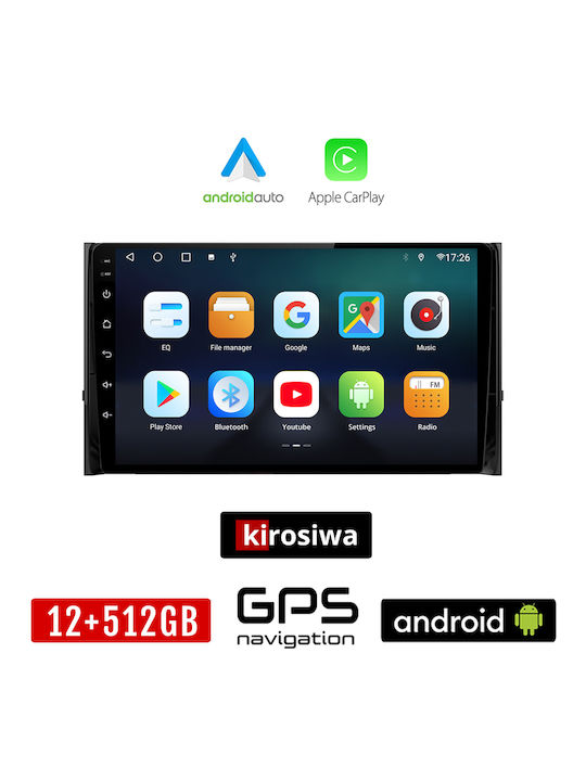 Kirosiwa Auto-Audiosystem für Skoda Karoq 2017+ (Bluetooth/USB/AUX/WiFi/GPS/Apple-Carplay/Android-Auto) mit Touchscreen 10"