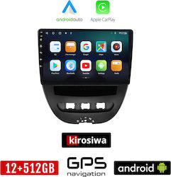 Kirosiwa Sistem Audio Auto pentru Toyota Aygo 2005-2014 (Bluetooth/USB/WiFi/GPS/Apple-Carplay/Android-Auto) cu Ecran Tactil 10"