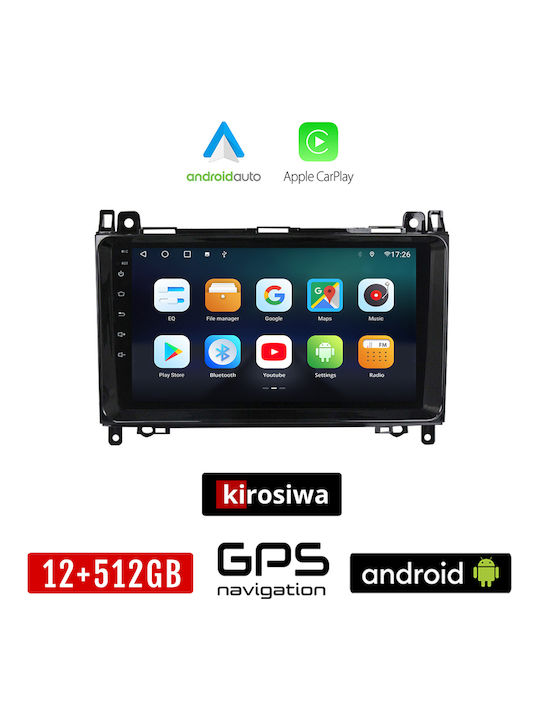 Kirosiwa Sistem Audio Auto pentru Mercedes-Benz Un clasă W169 2004-2012 (Bluetooth/USB/WiFi/GPS/Apple-Carplay/Android-Auto) cu Ecran Tactil 9"