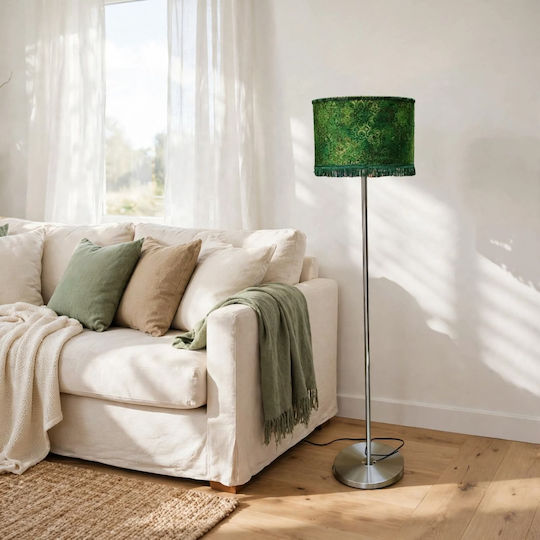 Oxygen Green Ethnic Floor Lamp H155xW1.55cm. with Socket for Bulb E27 Green