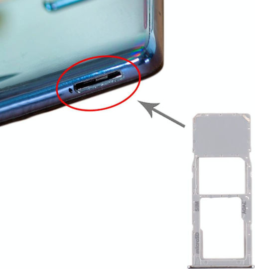 Sim-Kartenhalterung Silber für Samsung Galaxy A71, A715