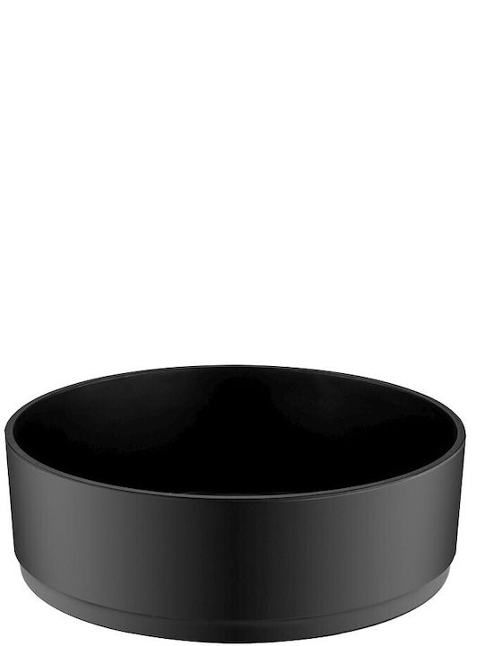 Espiel Melamine Salad Bowl Black 24x24x9cm