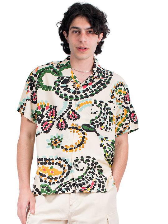 Paisley Cămașă Cu Mâneci Scurte În Linie Regular Fit Multicolor