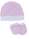 Oliver Baby Mütze & 2 Handschuhe Set Rosa Weiß