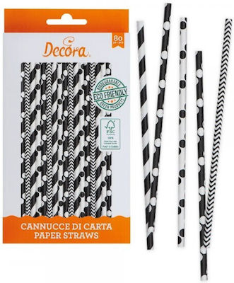 Decora Straw Black 1pcs