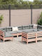 Garten- und Outdoor-Möbelsets Wohnzimmer Typsatz 9 Stück Grau mit Kissen