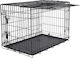 Dog Wire Cage for Dog XXLarge with 2 Doors Black 122x75x81cm
