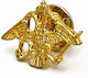 Petou Fibel Byzantinisch Bicephalos Adler Golden Klein 1,7*2,5 cm