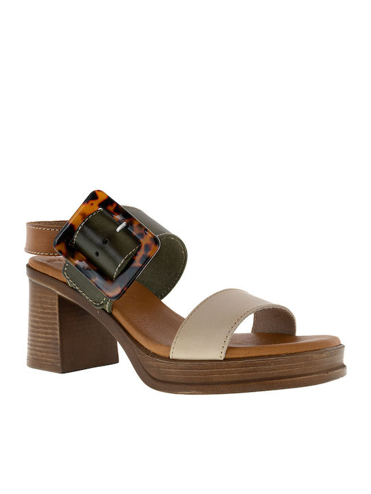 Eva Frutos Leder Sandalen Dune Multi