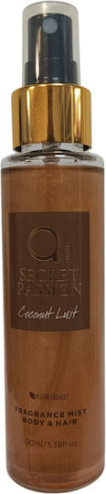 Qure Secret Passion Kokos Lust Glitzer Bronze Haarnebel 100ml