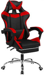 021281217239-1 Gaming Chair with Footrest Black / Red