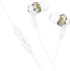 Borofone Bm90 Miller In-ear Handsfree Headphones with Connector 3.5mm White