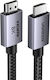 Ugreen Hd171 HDMI 2.1 Ultra High Speed 48Gbps 4K 120Hz HDR VRR Cable HDMI male - HDMI male 3m Γκρι