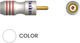 Tasker SP52 Plug RCA male Whitr (SP52White)