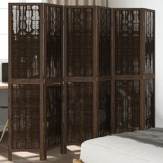 vidaXL Dekorativer Raumteiler Hölzernes mit 6 Paneelen 210x180cm