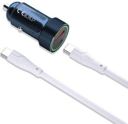 PZX Φορτιστής Αυτοκινήτου με Θύρες 1xUSB-A 1xType-C και Καλώδιο Type-C PZX Φορτιστής Αυτοκινήτου με Θύρες 1xUSB-A 1xType-C και Καλώδιο Type-C