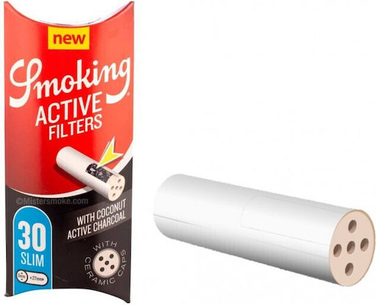 Smoking Active Slim Ενεργού Άνθρακα 30 Φιλτράκια