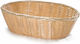 Ψωμιέρα Οβάλ Polywicker Καφέ Ανοιχτό Διαστάσεων 25 5x17 5x8hcm