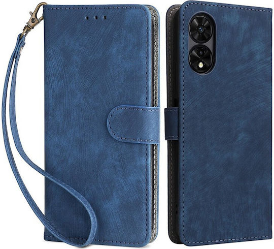 Brush Magnetic Wallet Albastru (TCL 50 SE - TCL 50 SE)