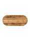 vidaXL Oval Table Surface made of Solid Wood in Brown Color 80x40x3.8cm 370112 1pcs