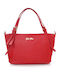 Leder Damentasche Schultertasche Rot