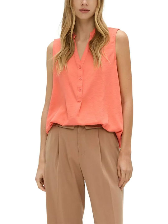 Women's Blouse Sleeveless Coral