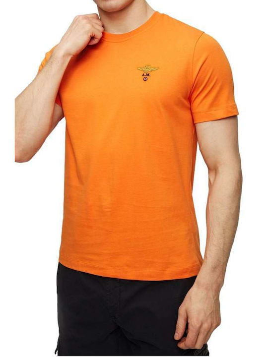 Aeronautica Militare T-shirt Bărbătesc cu Mânecă Scurtă Carrot Orange
