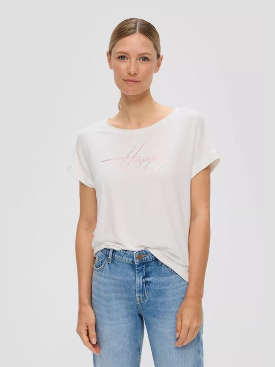 S.Oliver Γυναικείο T-shirt Λευκό