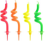 PartyDeco Birthday Candle Multicolored 4pcs SCS-1-000
