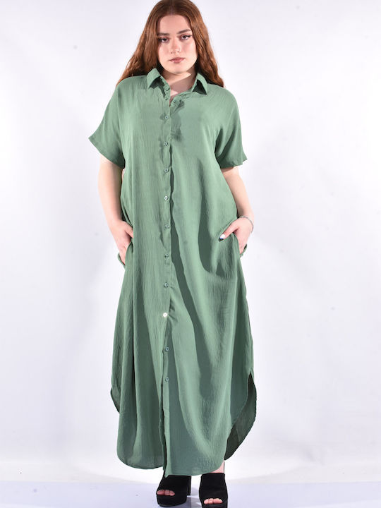 Raiden Hemdkleid Kleid Grün