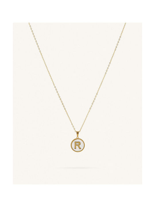 Stanstefan Necklace Pendant Monogram R Steel