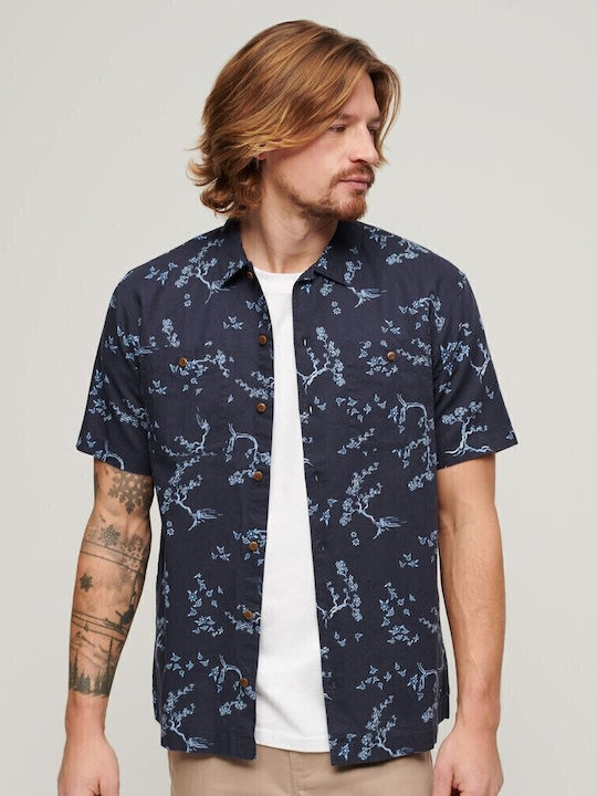 Superdry Ovin Κοντομάνικο Λινό Πουκάμισο Floral...