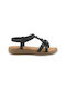 Fshoes Women's Flat Sandals in Black Color