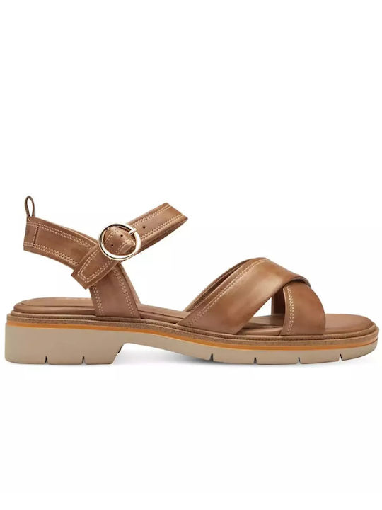 Tamaris Damen Flache Sandalen in Tabac Braun Farbe